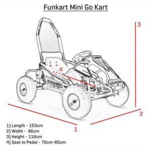 blue Premium 79cc Petrol Powered Kids Go Kart