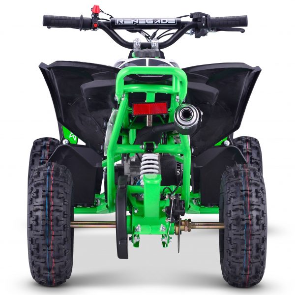 1 Black & Green 50cc 2-Stroke Petrol Rev & Go Farm Style Quad Bike