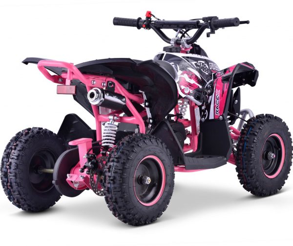 1 Girls Pink 50cc 2-Stroke Petrol Rev and Go Off Road Quad Bike