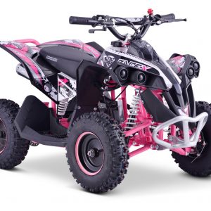 Girls Pink 50cc 2-Stroke Petrol Rev and Go Off Road Quad Bike