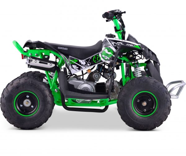 Pre Built Black & Green 100cc 4-Stroke Petrol Automatic Off Road Quad Bike