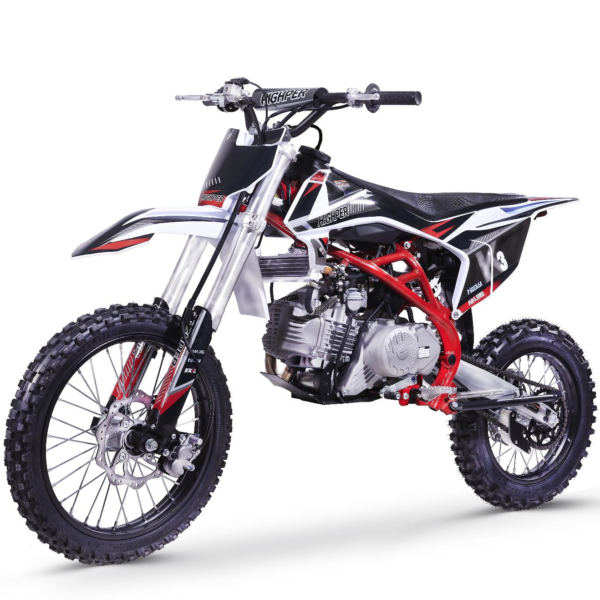 14+ Kick Start 140CC 4-Stroke Red & Black Petrol Dirtbike