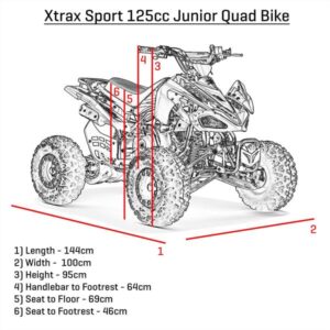 Green 12+ Teenager 125cc Automatic 4 Stroke Petrol Quad Bike 25mph