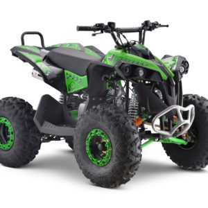 Green 25 MPH Teenager Adult 125cc 4-Stroke Petrol Quad with Passenger Bar