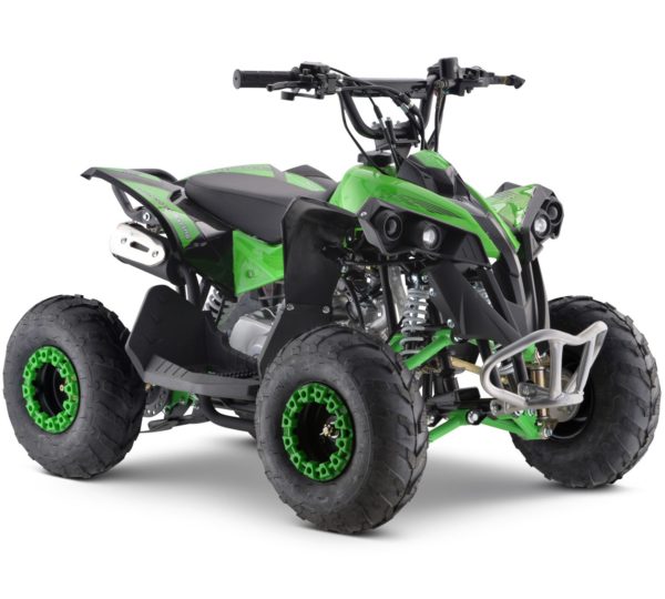 Green 8-14 Year Olds 110cc Kids 4-Stroke Petrol Powered Quad Bike