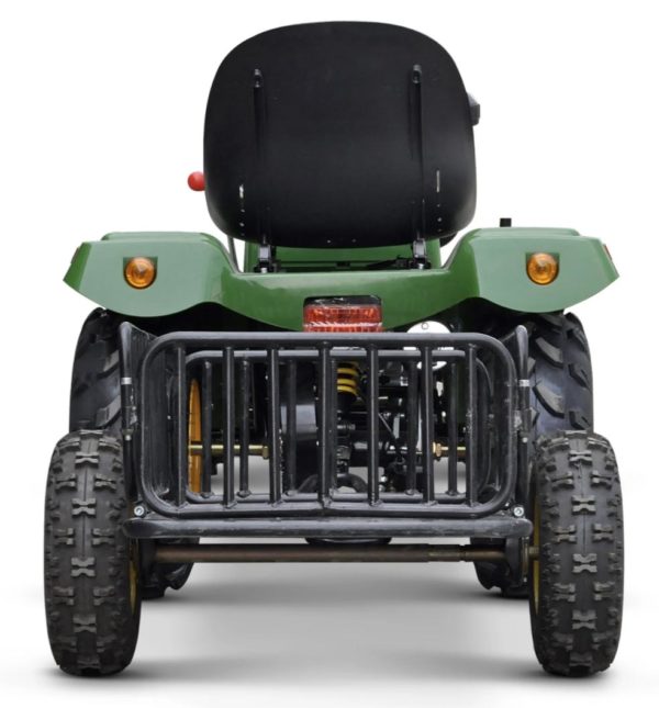 Kids Green Petrol Ride-on Tractor 110cc 4 Stroke with Free Metal Trailer