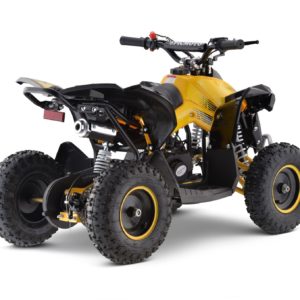 Mustard Age 5-10 49cc Kids Compact 2-Stroke Petrol Quad Bike