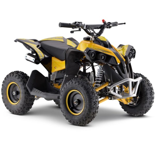 Mustard Age 5-10 49cc Kids Compact 2-Stroke Petrol Quad Bike