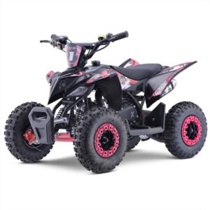 Pink Girls 49cc All Terrain Kids Petrol Quad Bike with Off Road Tyres