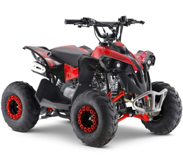 Red Age 8-14 110cc Youngsters 4-Stroke Petrol Powered Quad Bike