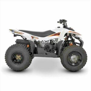 100cc SMC Quality White 2-Stroke Teens Petrol Quad Bike