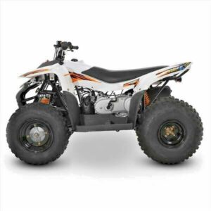 100cc SMC Quality White 2-Stroke Teens Petrol Quad Bike