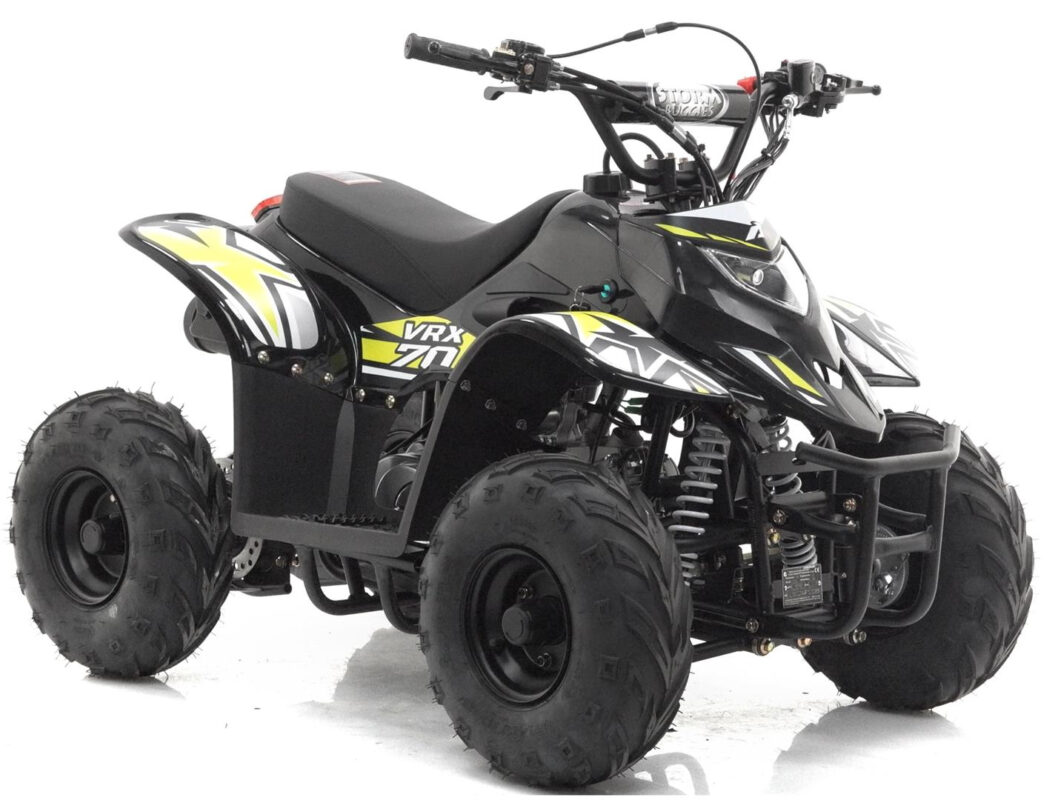 Quad Racing Yellow Stormz Kids Yellow & Black 70cc Automatic Petrol Engine Quad Bike ...
