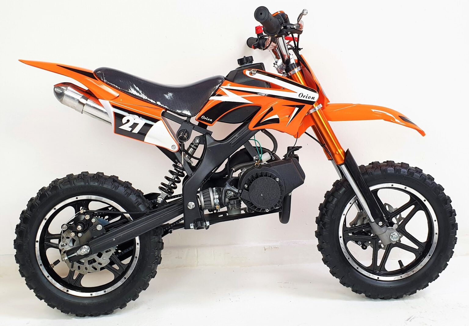 6-12 Kids Orange Haze Chunky Tyre 49cc Petrol Dirt Bike – Kids Petrol Cars